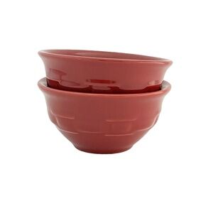 Longaberger Woven Traditions Paprika Dessert Bowls Small Dip Fruit Berry Dishes
